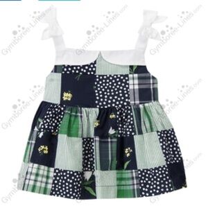 Jane and Jack Plaid Patchwork Polka Dot Top Size: 4